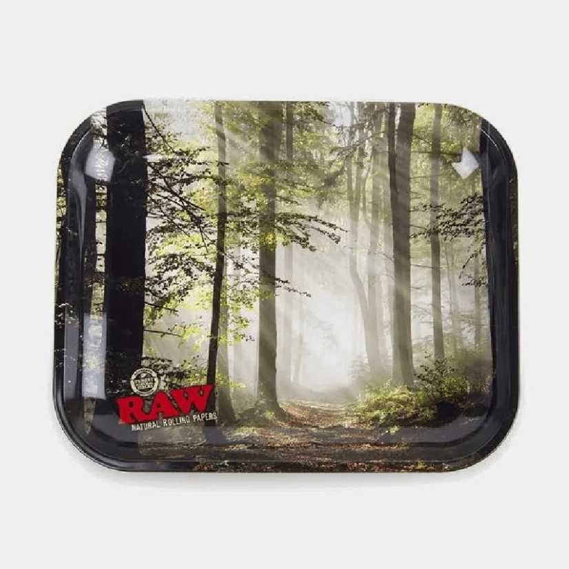 RAW – Forest Medium Metal Rolling Tray