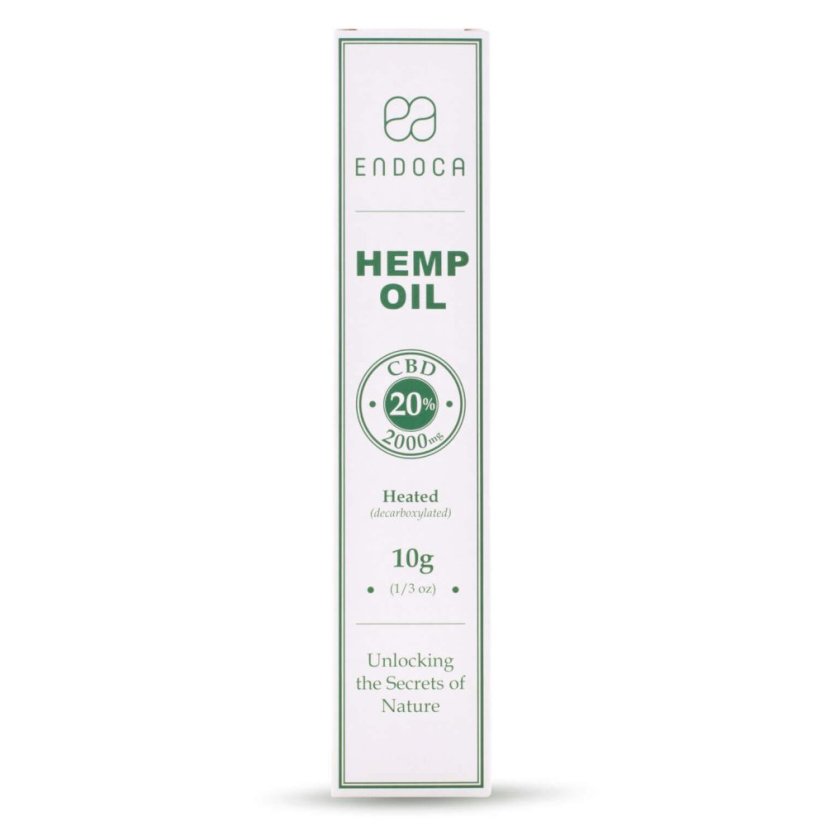 Endoca Extrait d'huile de chanvre 2000 mg CBD (20%), seringue de 10 g