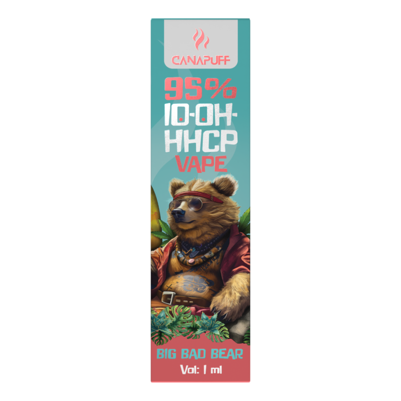 CanaPuff 10-OH-HHCP jednorázové Vape Pen Big Bad Bear, 10-OH-HHCP 95 %, 1 ml