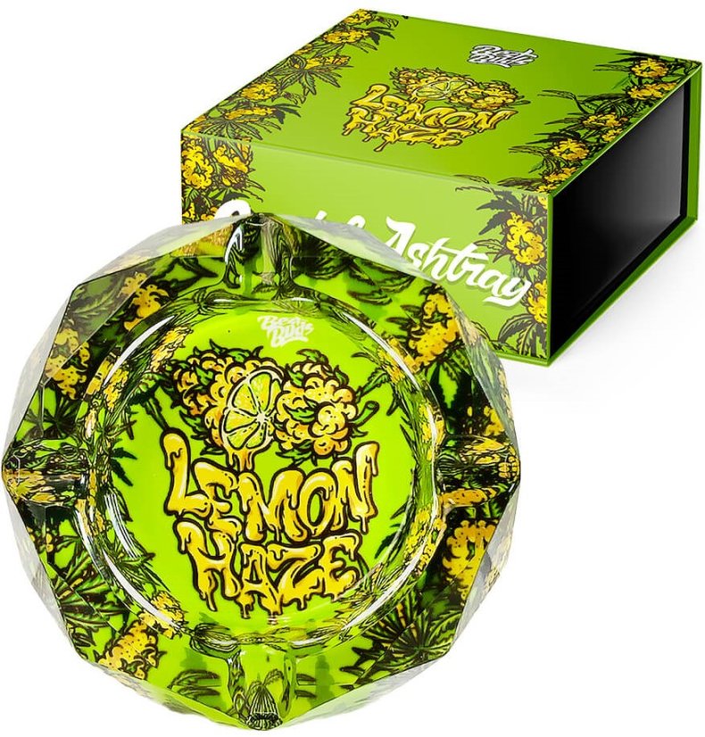 Best Buds Cinzeiro de Cristal com Caixa de Presente, Lemon Haze