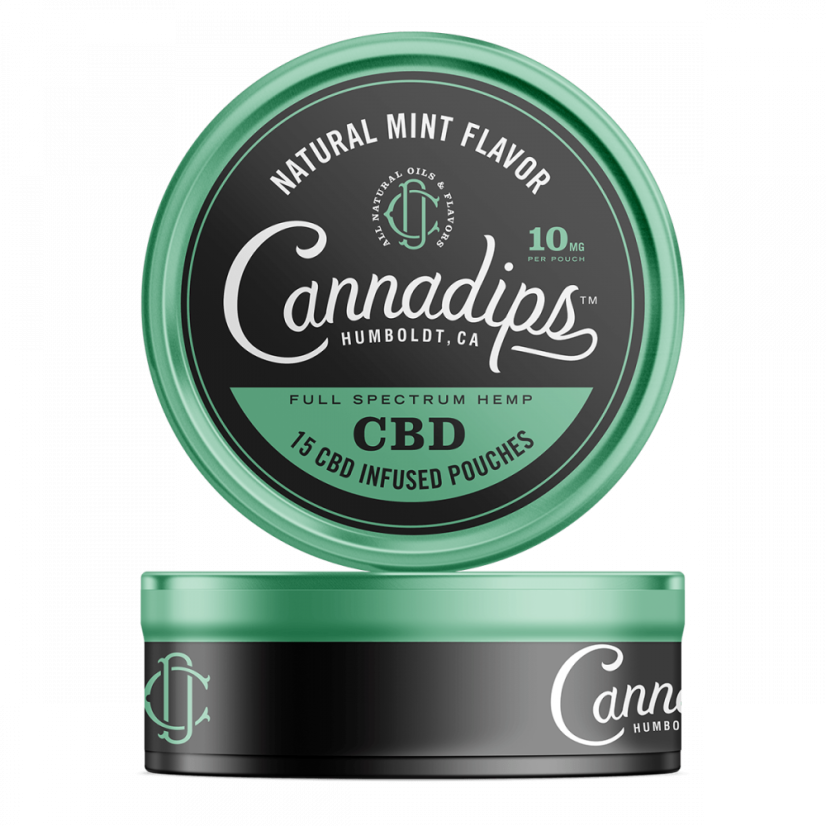 Cannadips Menta Natural 150mg CBD - 5 paquetes