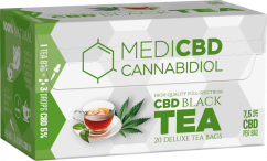 MediCBD Must tee (karbis 20 teekotti), 7,5 mg CBD