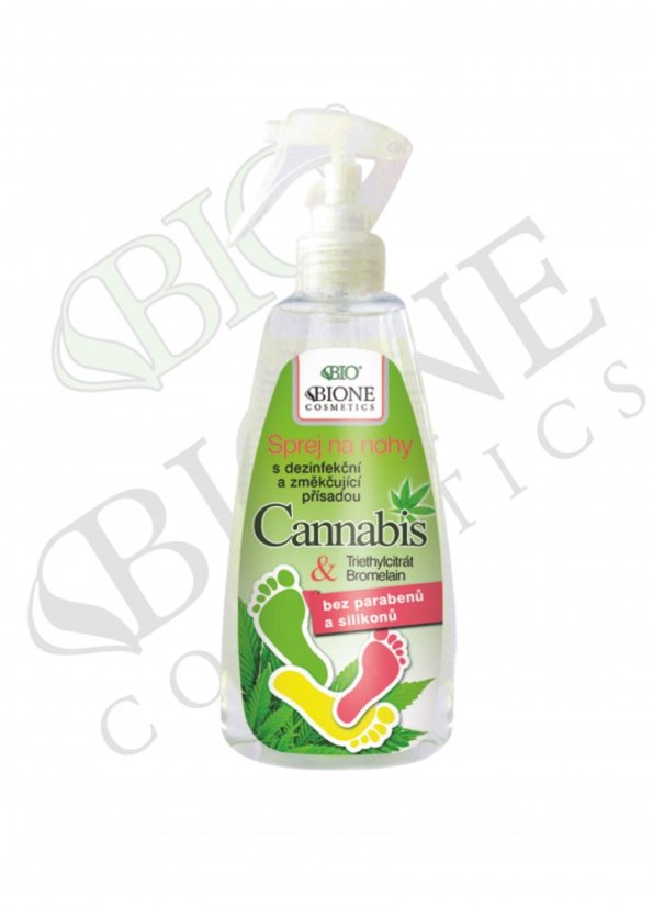 Bione Sprej na nohy CANNABIS s chlorhexidinem a bromelainem 260 ml