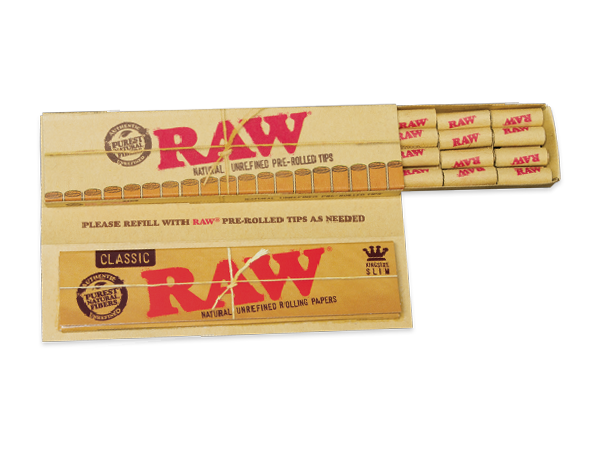 RAW Classique Chef-d'œuvre Très grand format Papiers avec préemballé filtres