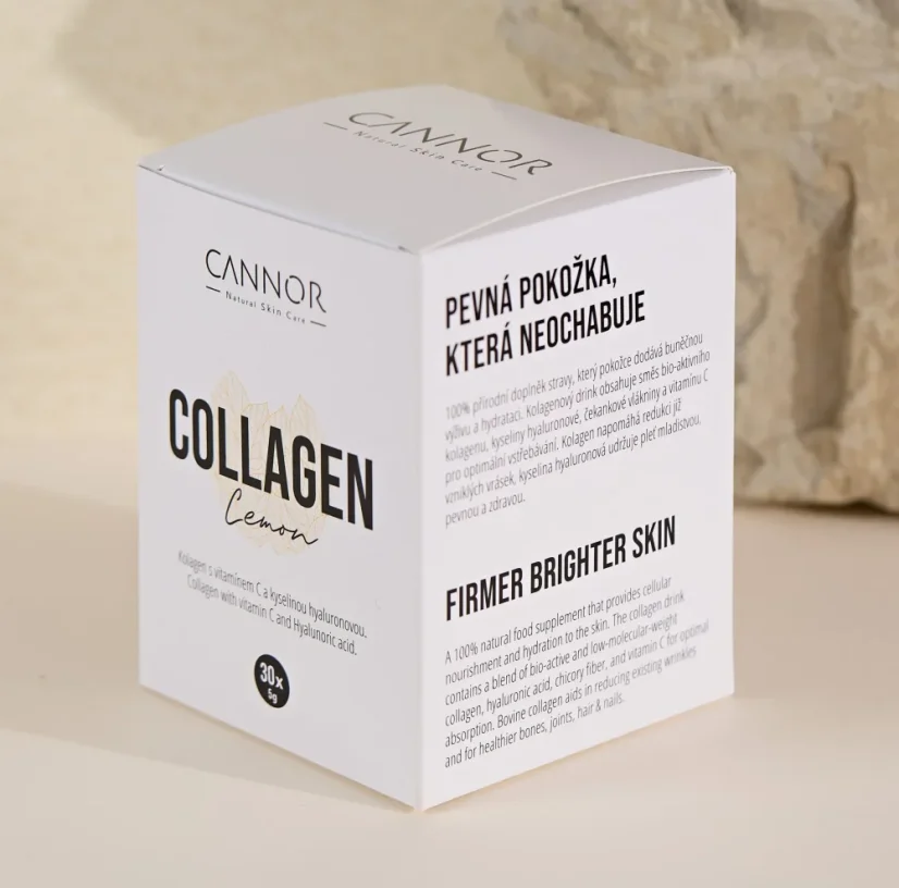 Cannor Kolagen s hialuronsko kislino, limona, nega za 3 mesece, 3×30 vrečk, 450 g