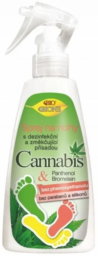 Bione Sprej na nohy CANNABIS s chlorhexidinem a bromelainem 260 ml