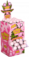 Bubbly Billy Buds 10 mg CBD suikerspinlollies met kauwgom erin – displaycontainer (100 lollies), 2000 g