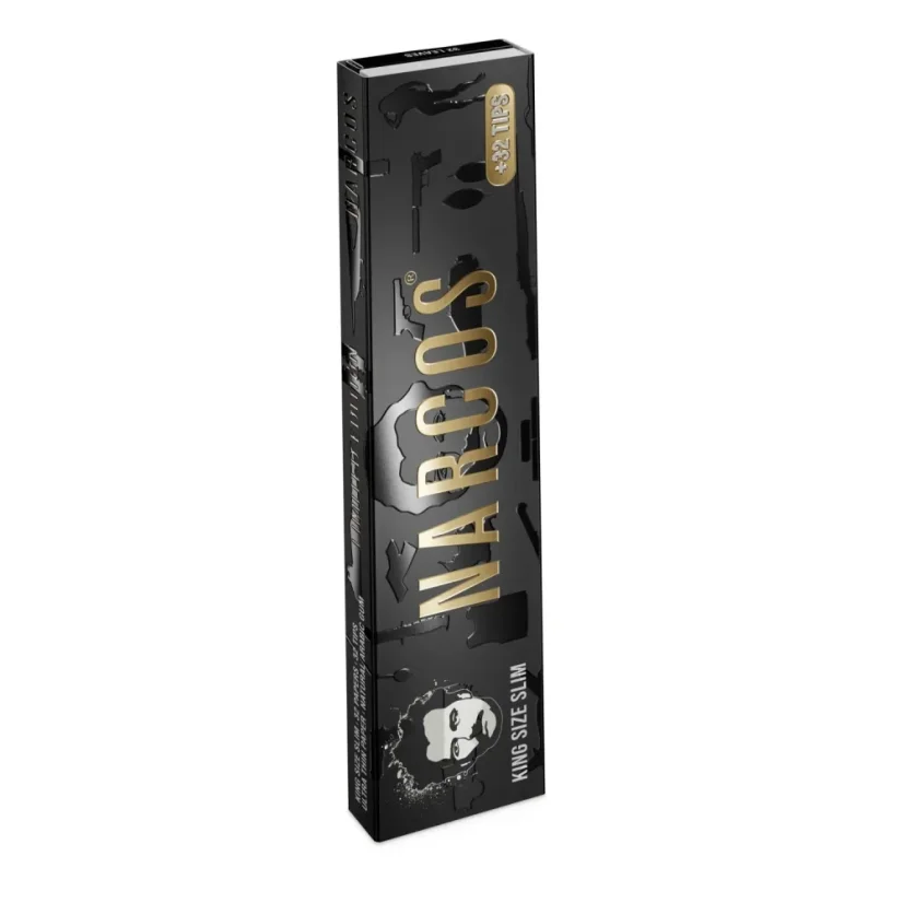 Narcos Papel de liar King Size Slim de edición limitada + boquillas - diseño aleatorio