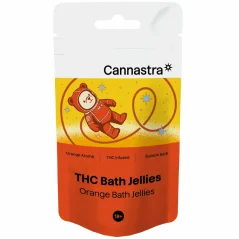 Cannastra THC+ Astro Bears Gelatine da bagno all'arancia, 10 pz x 5 mg, 50 g