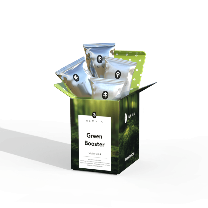 Hemnia Green Booster - Bebida de vitalidad con superalimentos, 30 sobres