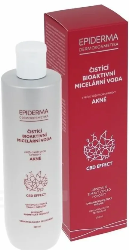 Epiderma bioaktivna CBD micelarna voda za akne, 300 ml