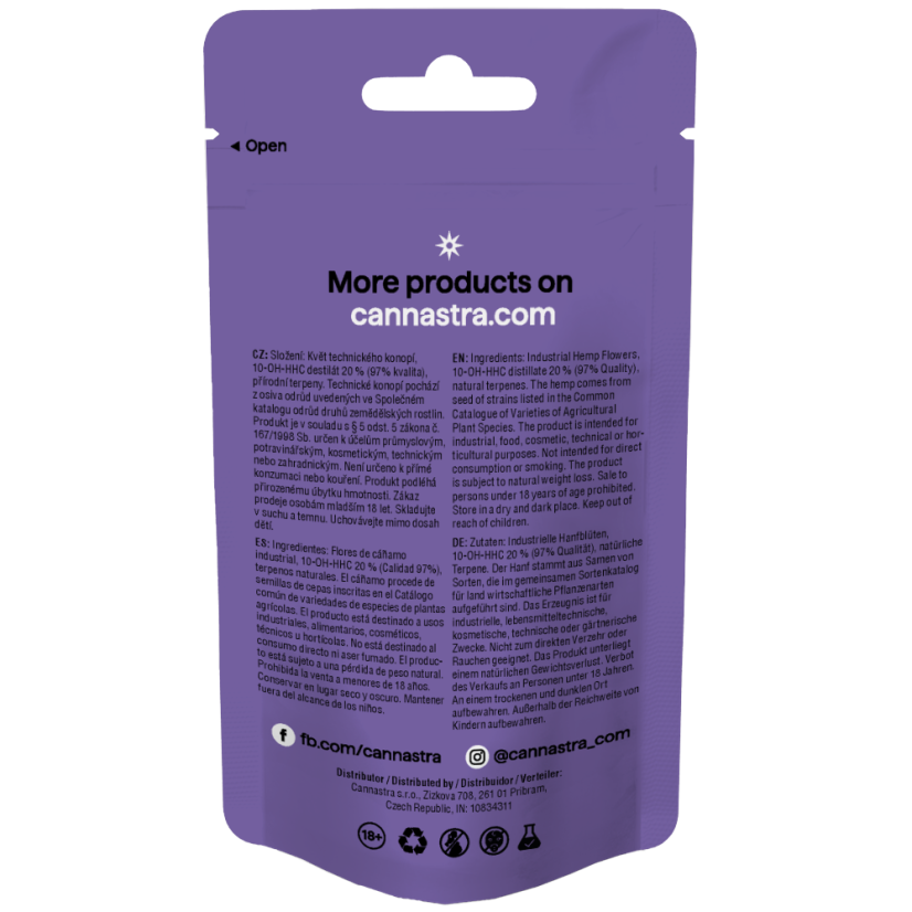 Cannastra 10-OH-HHC Flower Robot Dreams 97% Qualität, 1 g - 100 g