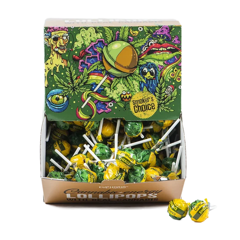 Acadea energizantă Euphoria Cannabis cu aromă de cannabis (200 x 12 g)