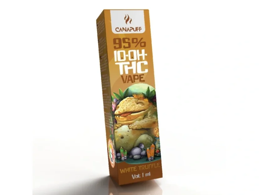 CanaPuff 10-OH-THC Wegwerp Vape Pen Witte Truffel, 10-OH-THC 95%, 1 ml