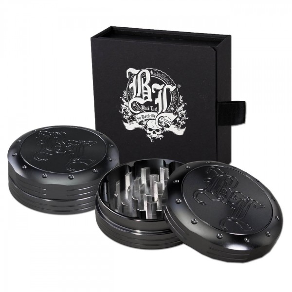 Black Leaf concasor " Deep Engraving ", 2-piece, gri, 62 x 23 mm