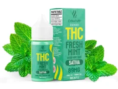 CanaPuff THC+ tekuća svježa menta, 89 mg, 30 ml