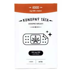 Konopný Táta CBD Patches, 1000 мг CBD, 10 шт.