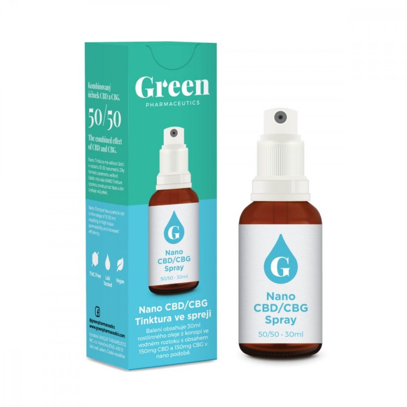 Green Pharmaceutics Spray Nano CBG/CBD - 300 mg, 30 ml
