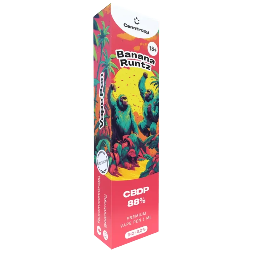 Canntropy CBDP Vape Pen Banana Runtz, CBDP 88% kakovost, 1 ml