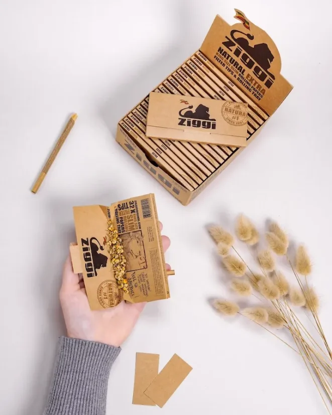 Ziggi Natural Extra, 32 feuilles à rouler + 32 filtres en carton