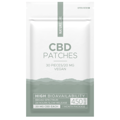 Nature Cure CBD Parches - Amplio espectro, 600 mg CBD, 30 uds x 20 mg