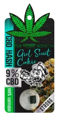 Euphoria CBD Hash 9% Girl Scout Cookie, 1 g
