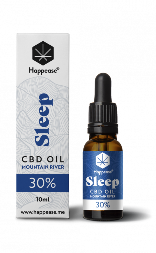 Happease Huile de CBD pour le sommeil Rivière de montagne, 30 % CBD, 3000 mg, 10 ml