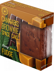 Ambalaj Deluxe Cannabis Fudge Brownie (aromă puternică de Sativa) - Cutie (24 pachete), 2400 g
