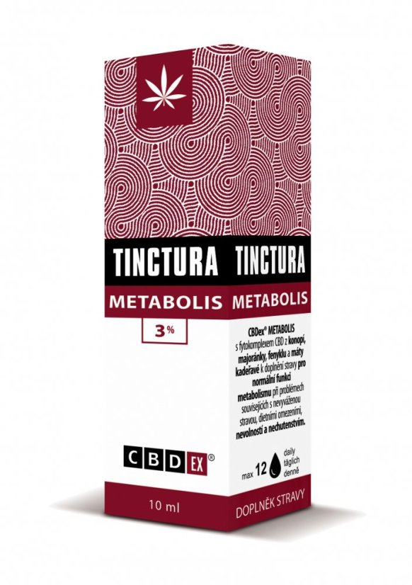 CBDex Tinktura METABOLIS 3%, 10 ml
