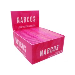 Narcos Růžová edice King Size Slim Rolling Papers + tipy, vitrína 24 ks