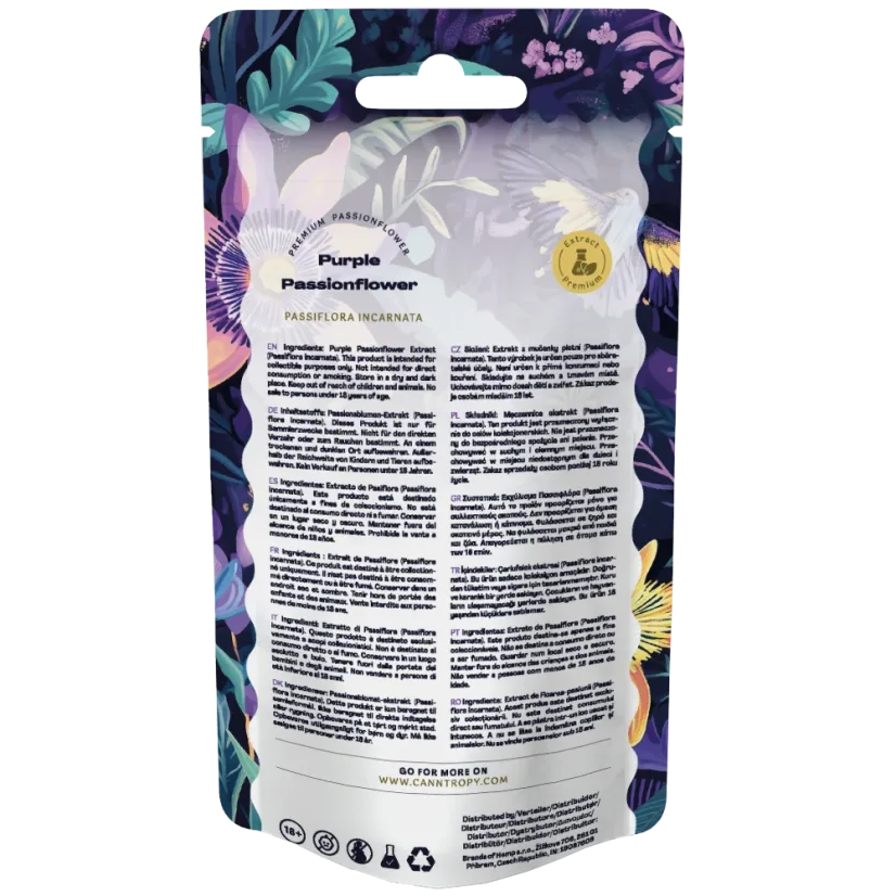 Canntropy Purple Passionflower (Passiflora incarnata) Madda, 5% Flaavonoidii, 5 g - 100 g