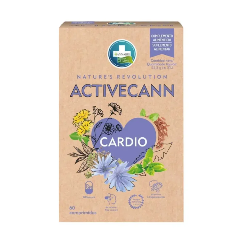 Annabis Activecann Cardio tabletės, 60 tablečių