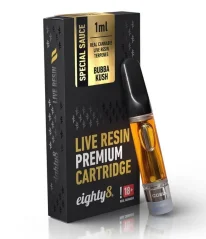 Eighty8 CBD Cartridge Bubba Kush живи смолни терпени, 1 ml