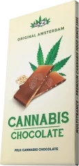 Ciocolată cu lapte HaZe Cannabis - Cutie (15 batoane), 1200 g