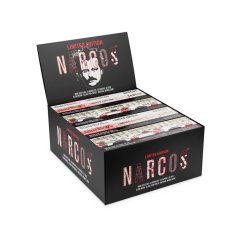 Narcos Limitovaná edice King Size Slim Rolling Papers + hroty, vitrína 24 ks