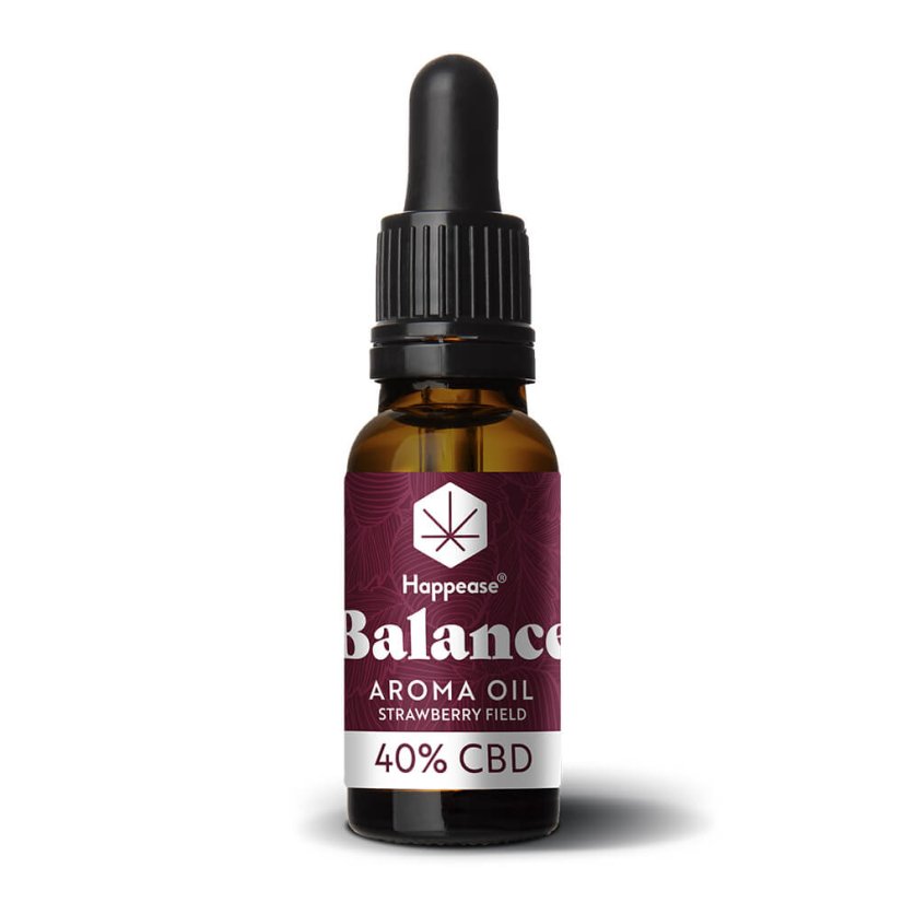 Aceite de CBD Happease Balance Campo de Fresa, 40% CBD, 4000 mg, 10 ml