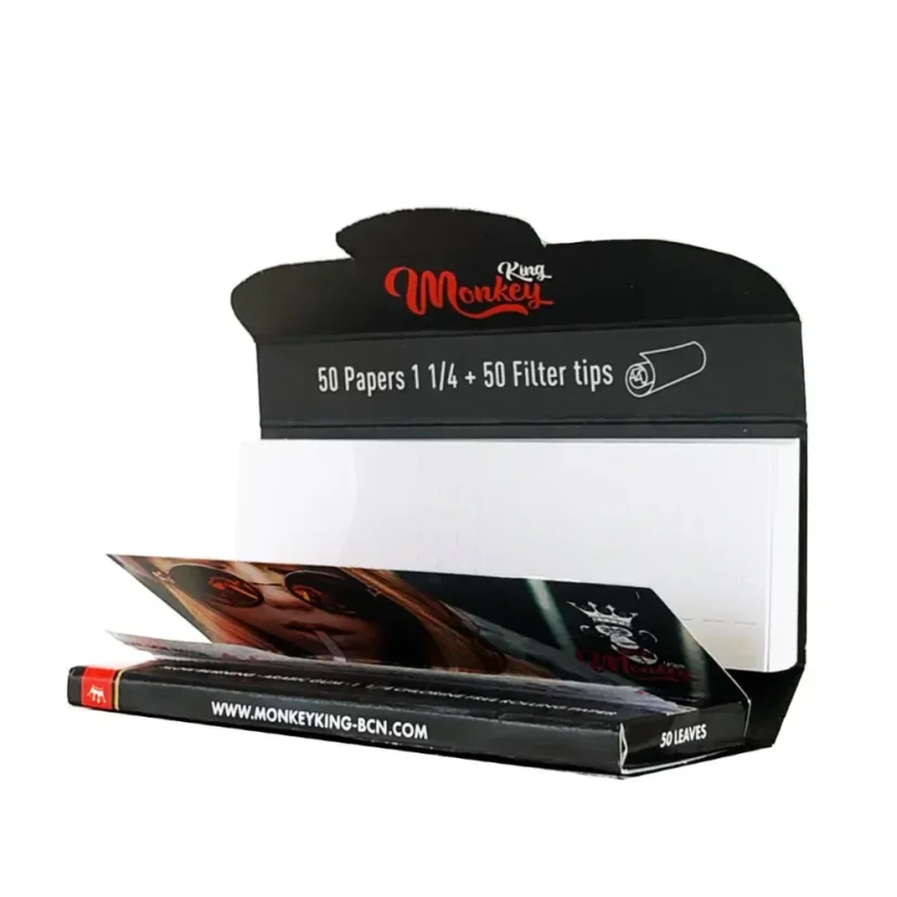 Monkey King Pachet 1¼ Foi mici albe de rulat + Filtre