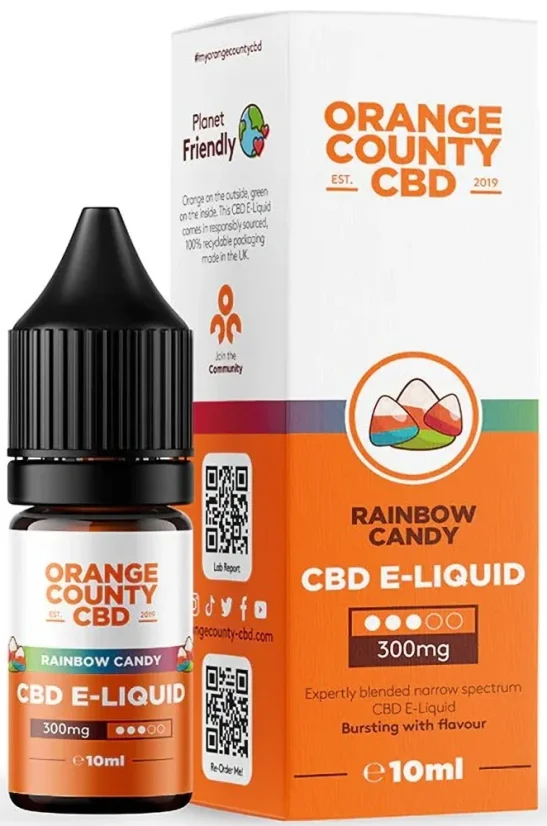 Orange County CBD E-liquide Rainbow Candy, CBD 300 mg, 10 ml