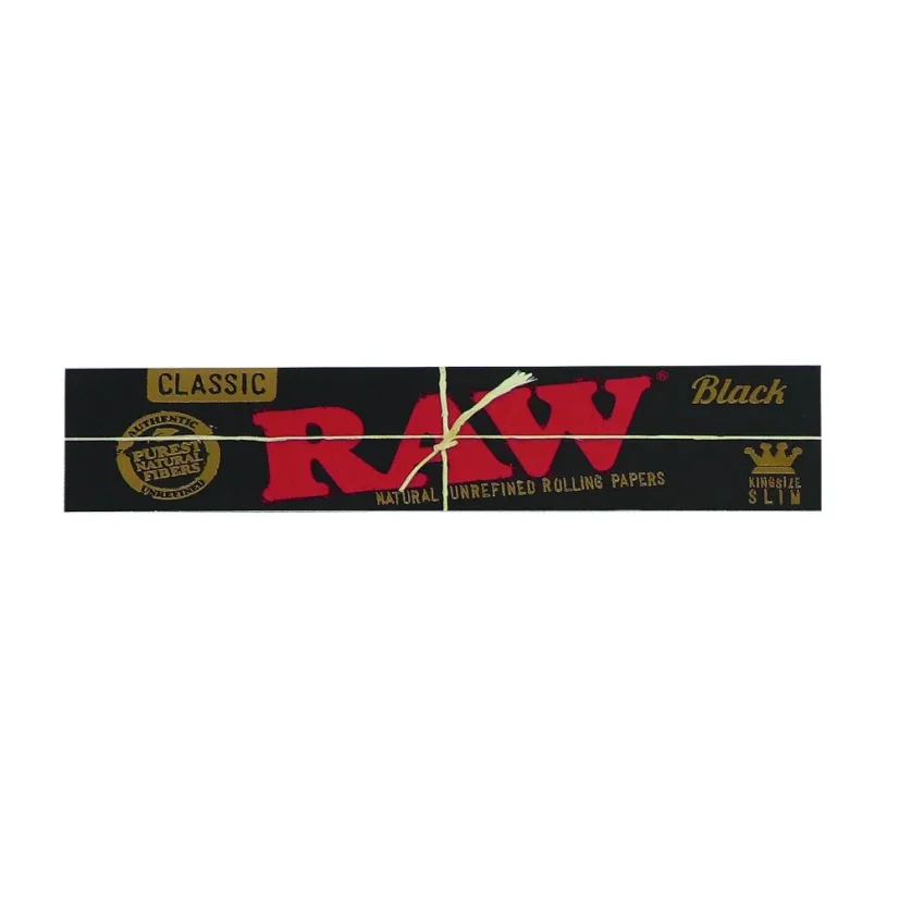RAW Negru kingsize slim Hârtii