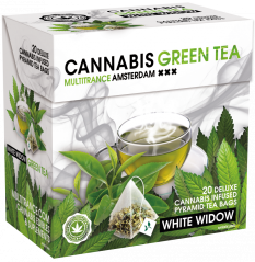 Cannabis White Widow Green Tea (æske med 20 pyramide teposer), 40 g