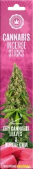 Cannabis-Räucherstäbchen, getrocknetes Cannabis und Kaugummi