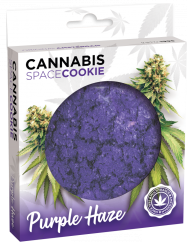 Caja de galletas espaciales de cannabis Purple Haze, 100 g