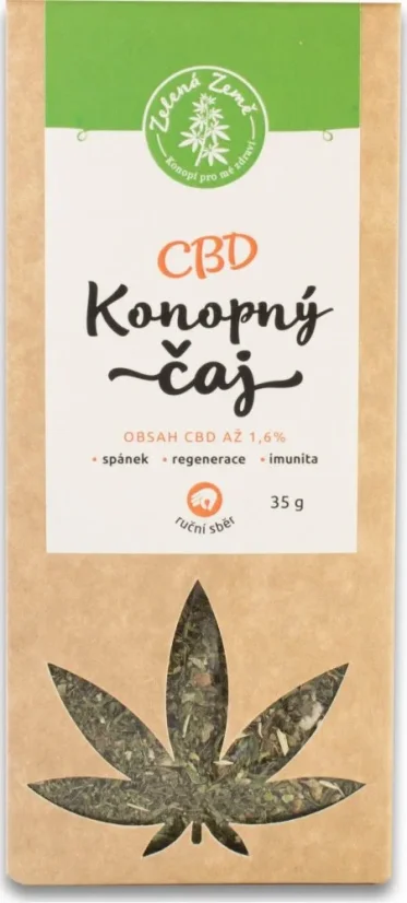 Zelena zeme CBD ceai de cânepă 1,6 %, 35g