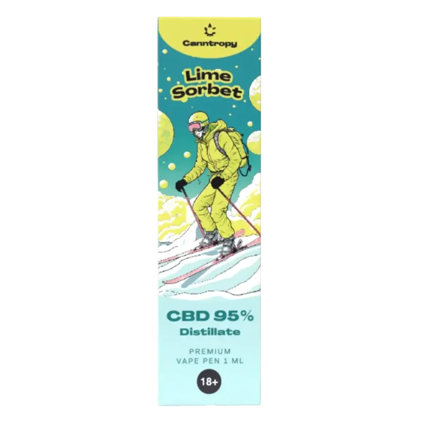 Canntropy CBD Einweg-Vape-Pen Limettensorbet, CBD 95 %, 1 ml