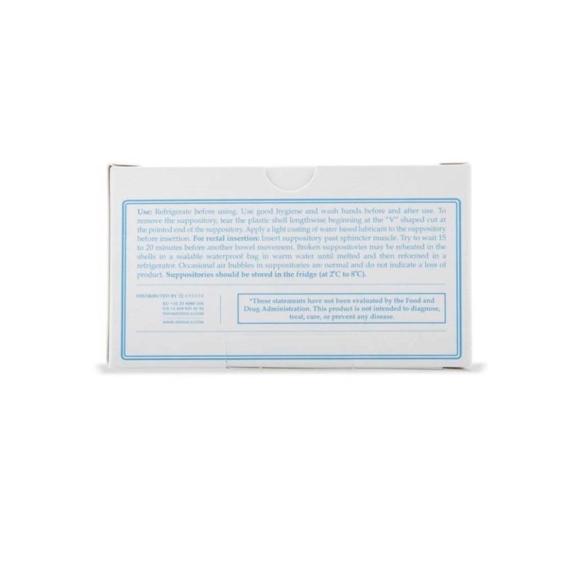 Endoca Suppositoires pour le soutien de la prostate 500 mg de CBD, 10 pièces