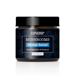 Euphoria Mushrooms Stress Relief, 30 capsules