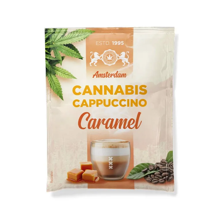 Multitrance Café au chanvre Cappuccino instantané au caramel (10 x 14 g)