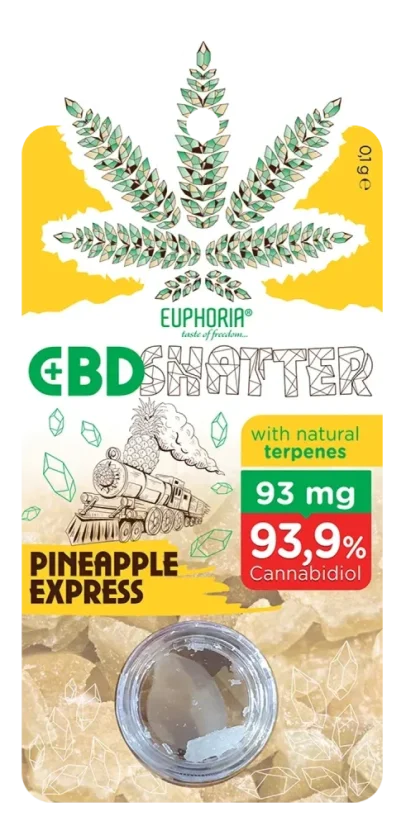 Euphoria Shatter Pineapple Express (93 mg à 465 mg de CBD)