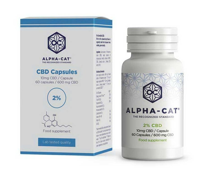 Alpha-CAT CBD kapsle 60x10mg, 600 mg