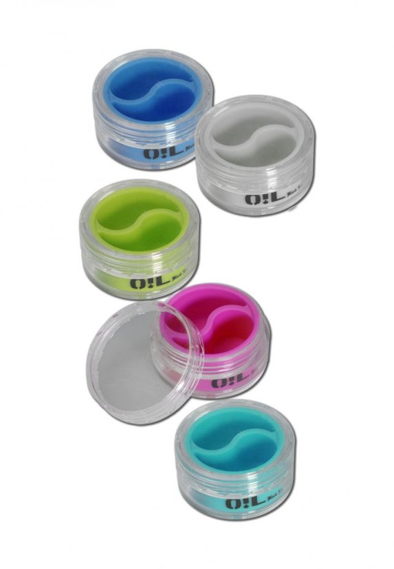 Caixa de óleo Black Leaf com inserção de silicone transparente - 2 x 5 ml